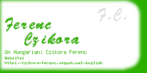 ferenc czikora business card